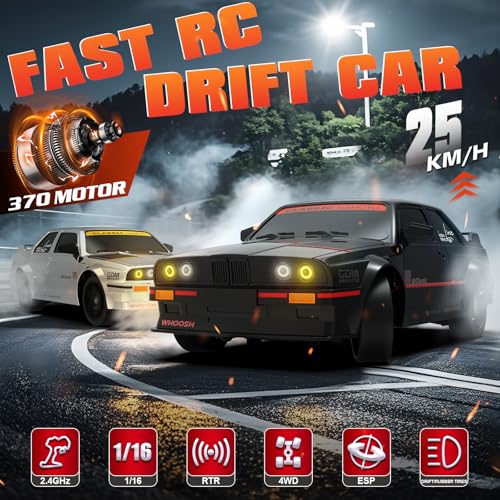 Sakeye RC Drift Car with Gyro Fast RC Cars for Adults 50KMh Drifting RC Car 24GHz 116 Remote Control Cars 4WD High Speed Racing Vehicle Sport Toy Cars with LED Lights for Adults Boys Girls Kids - Image 5