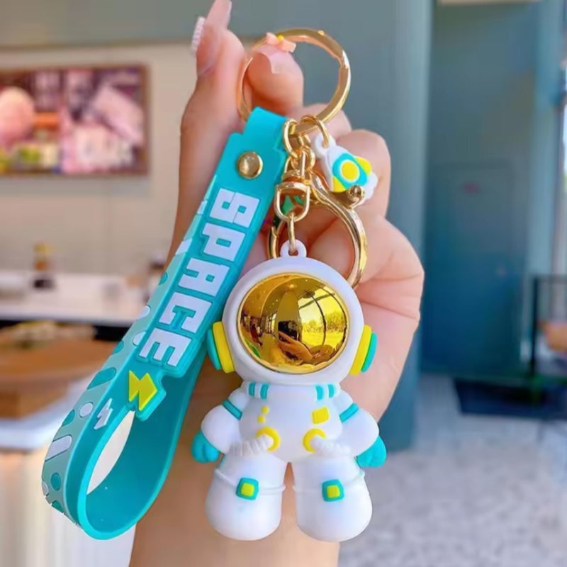 AEROSTARK Silicone Keychain For Girls & Boys | Cute Keychains | Bike & Car Keychain Accessories | Bag Charms | Stylish Key Chain For Men & Women | Anime Key Chain | Gifts | (Astronaut Blue) - Image 3