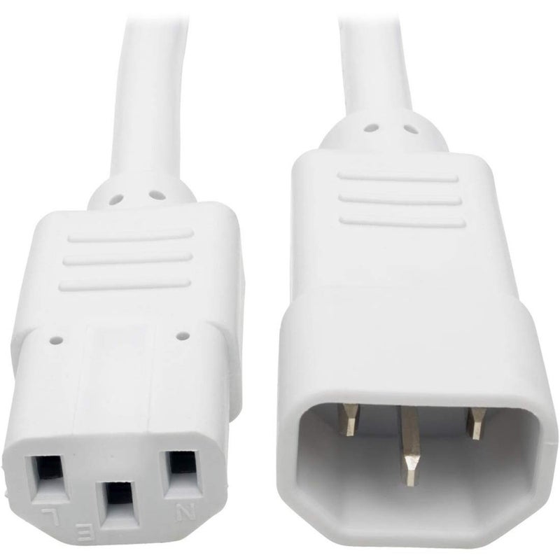 Tripp Lite 6 ft. Heavy Duty Power Extension Cord, C14 to C13, 15A, 14 AWG, White (P005-006-AWH)