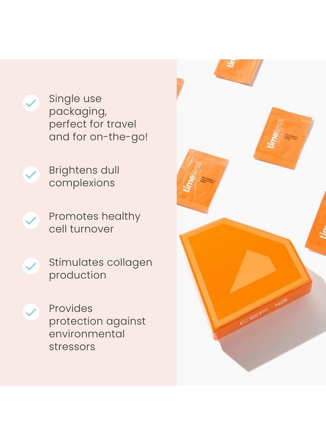 تايملس سكين كير مصل فيتامين سي مع فيتامين إي وحمض الفيروليك - مصل تفتيح البشرة بنسبة 10% من فيتامين سي - مصل للوجه للبشرة الدهنية والجافة - مصل خالٍ من العطور للعناية بالبشرة - 28 كيسًا للاستخدام مرة واحدة - Image 3