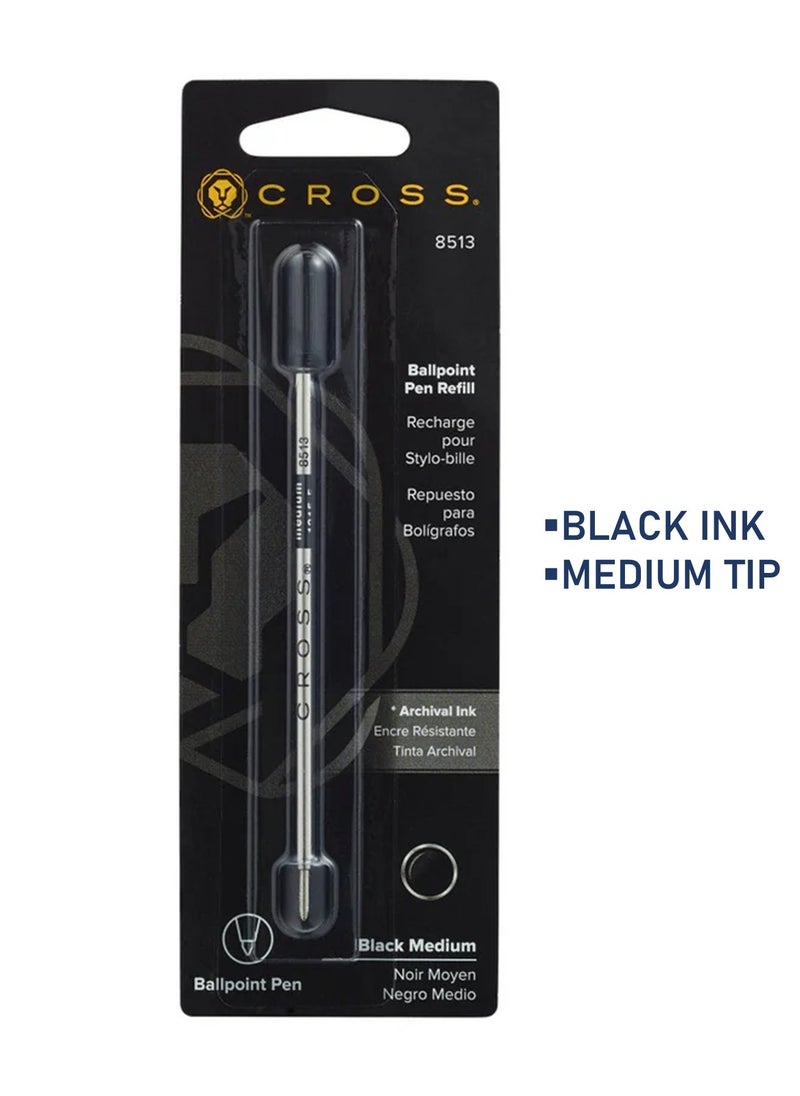 Cross 1-Piece Ballpoint Pen Refill Medium Tip Black Ink  - Image 1
