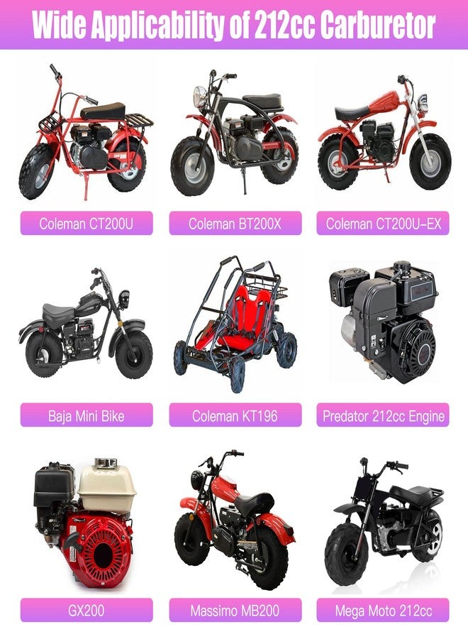 CILOYU PZ27 Carburetor Kit Throttle Assembly for Predator 212cc 196cc Coleman CT200U KT196 TaoTao Coolster CG 125cc 150cc 250cc Engine XR100 ATV Dirt Pit Bike Baja Mini Bike Go Kart Parts - Image 3