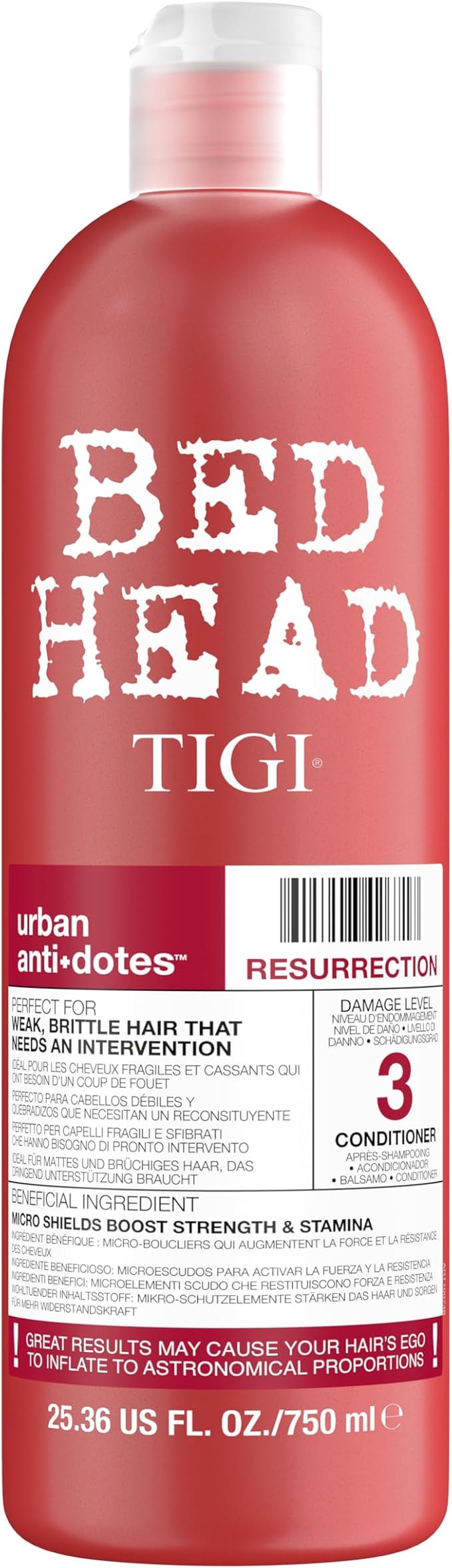 TIGI Bed Head by TIGI Urban Antidotes Resurrection Conditioner Ideal for Damaged Hair 750 ml - Image 1