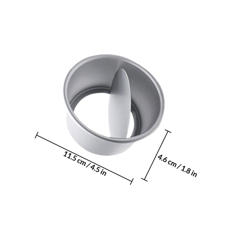 5Pcs 4 Inch Round Cake Pans Set Anodized Aluminum Alloy Removable Bottom Baking Molds - Image 3