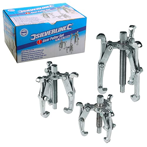 Silverline Gear Puller Set 3pce 75, 100 & 150mm (MS23) - Image 1