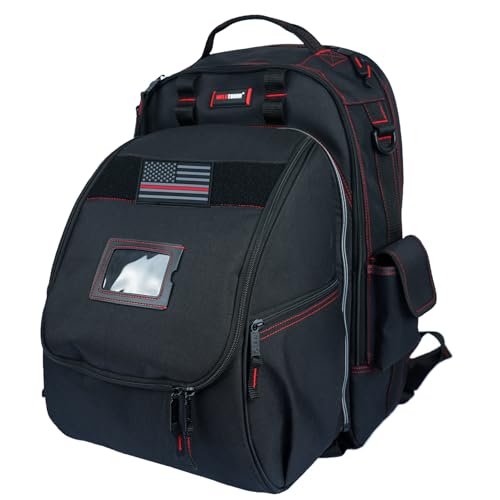 MELOTOUGH Welding Tool backpack for Tools and Helmet Extreme Gear Pack with Large Capacity Helmet Holder Luggage Storage Bag (Black) - Image 1