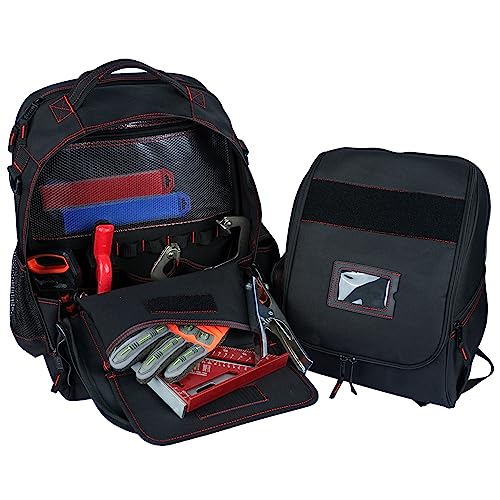 MELOTOUGH Welding Tool backpack for Tools and Helmet Extreme Gear Pack with Large Capacity Helmet Holder Luggage Storage Bag (Black) - Image 4