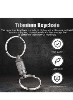 Excefore Quick Release Keychain, Advanced Titanium Swivel Clip, 360 ° Pull Apart Detachable Keychain,Mini But Heavy Duty Keychain, with 2 Stainless Steel Key Rings  - Image 5