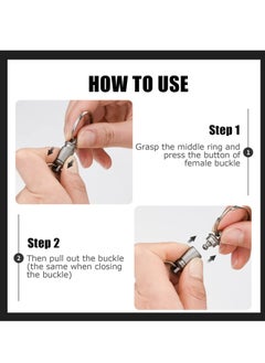 Excefore Quick Release Keychain, Advanced Titanium Swivel Clip, 360 ° Pull Apart Detachable Keychain,Mini But Heavy Duty Keychain, with 2 Stainless Steel Key Rings  - Image 4