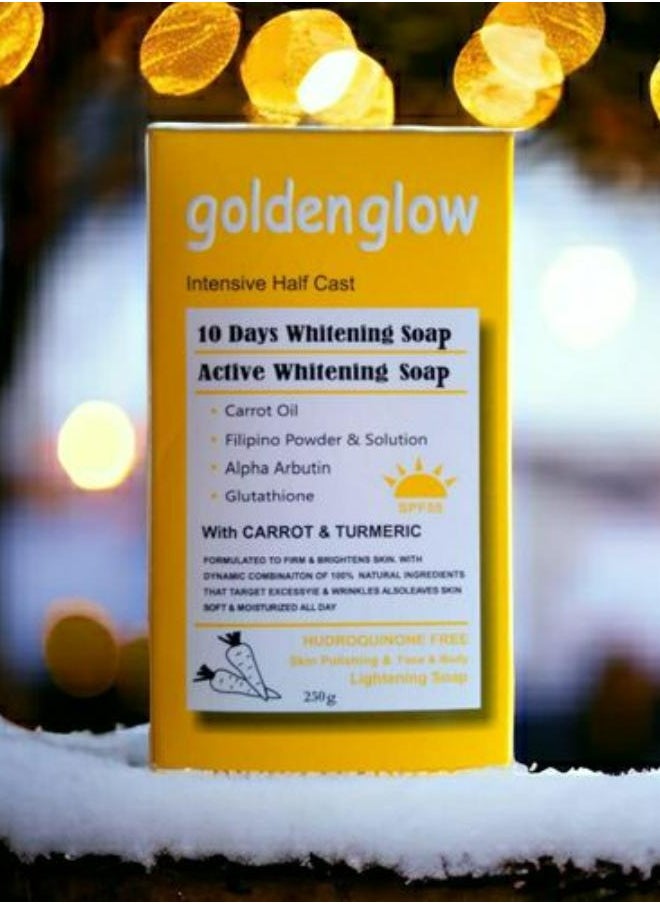 goldenglow - Golden Glow Intensive Half Cast 10 Days Whitening Soap 250 g - Image 1