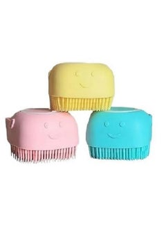 Wazdorf Body Scrubber With Soap Dispenser Brush, Silicone Exfoliating Brushes, Soft Body Exfoliator, Bath Loofah For Babies, Kids, Women, Men And Pets [Pack Of 2 ] (Multi)  - Image 2