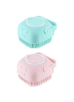 Wazdorf Body Scrubber With Soap Dispenser Brush, Silicone Exfoliating Brushes, Soft Body Exfoliator, Bath Loofah For Babies, Kids, Women, Men And Pets [Pack Of 2 ] (Multi)  - Image 1