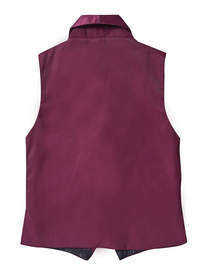 Qtsy Kids Nehru Jacket Waistcoat For Boys - Coloured Ethnic Waistcoat for Boys - Stylish and Traditional Attire for Special Occasions - Image 3