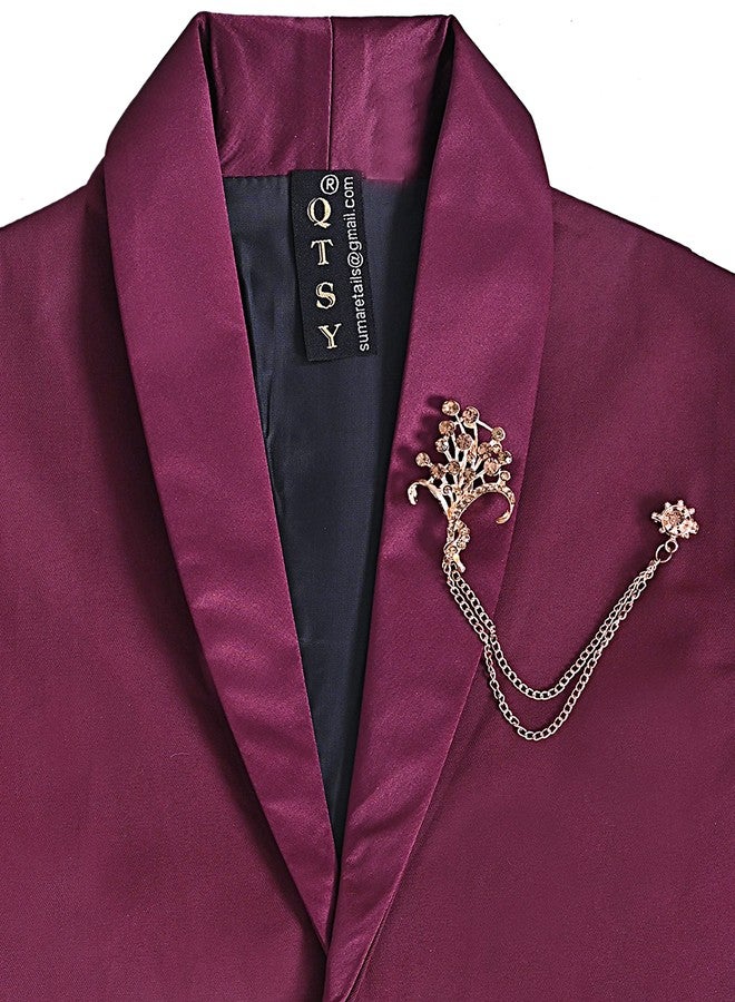 Qtsy Kids Nehru Jacket Waistcoat For Boys - Coloured Ethnic Waistcoat for Boys - Stylish and Traditional Attire for Special Occasions - Image 2