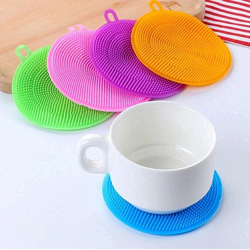 APURK Multipurpose 3 Pcs Better Sponge Silicon Sponge Set Hear Pad Utensil Cleaning Non Slip Grid Household Kitchen Cleaner Tools Easy Remove Grease - Image 5