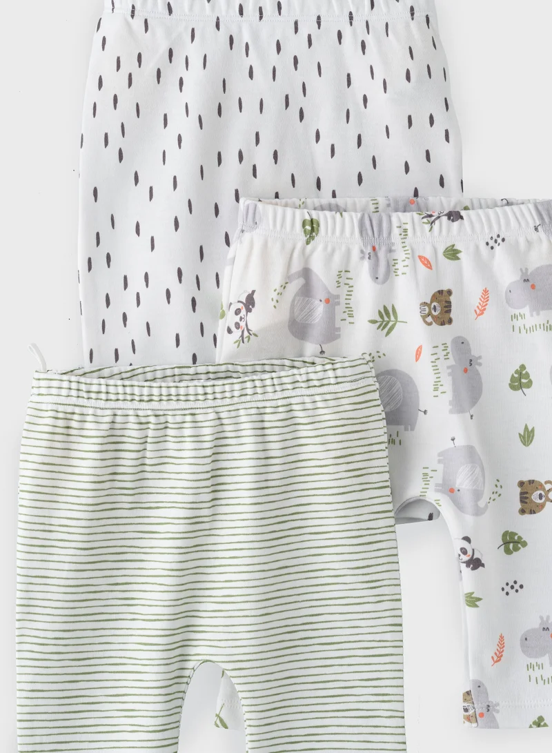 Boo Boo BooBoo Kids Jungle Range 3 Pk Leggings