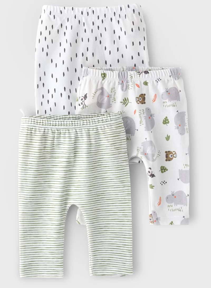 Boo Boo BooBoo Kids Jungle Range 3 Pk Leggings