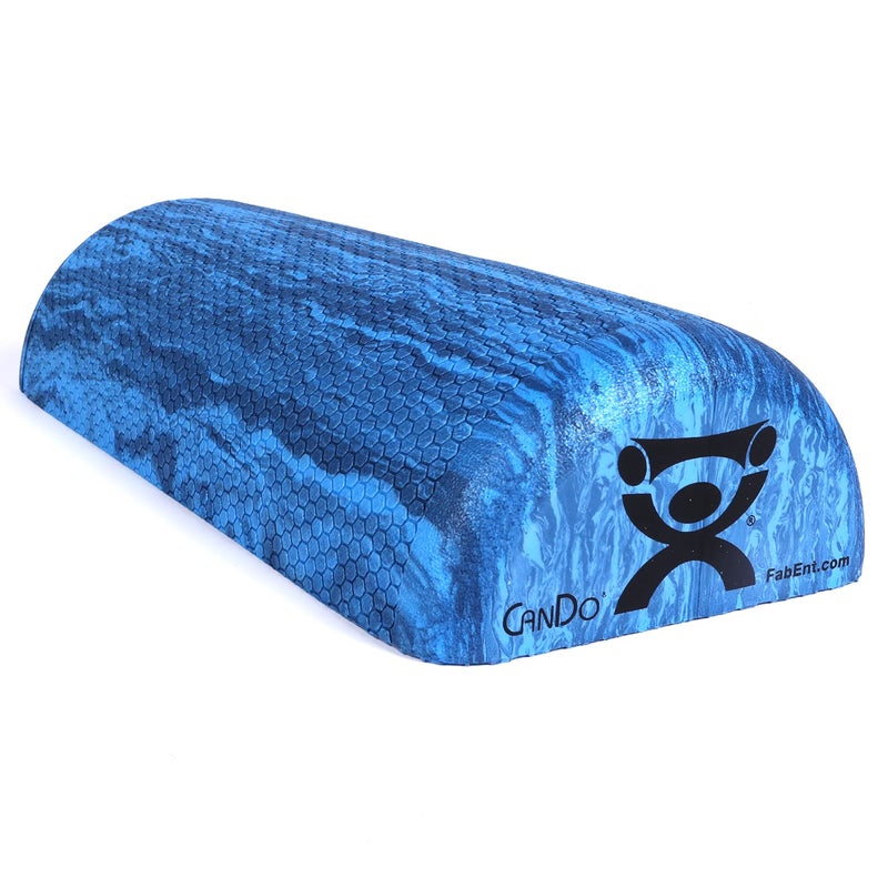 CanDo Premium Blue Marble EVA Foam Roller for Muscle Restoration, Massage Therapy, Sport Recovery and Physical Therapy 6" x 12" Half-Round - Image 1