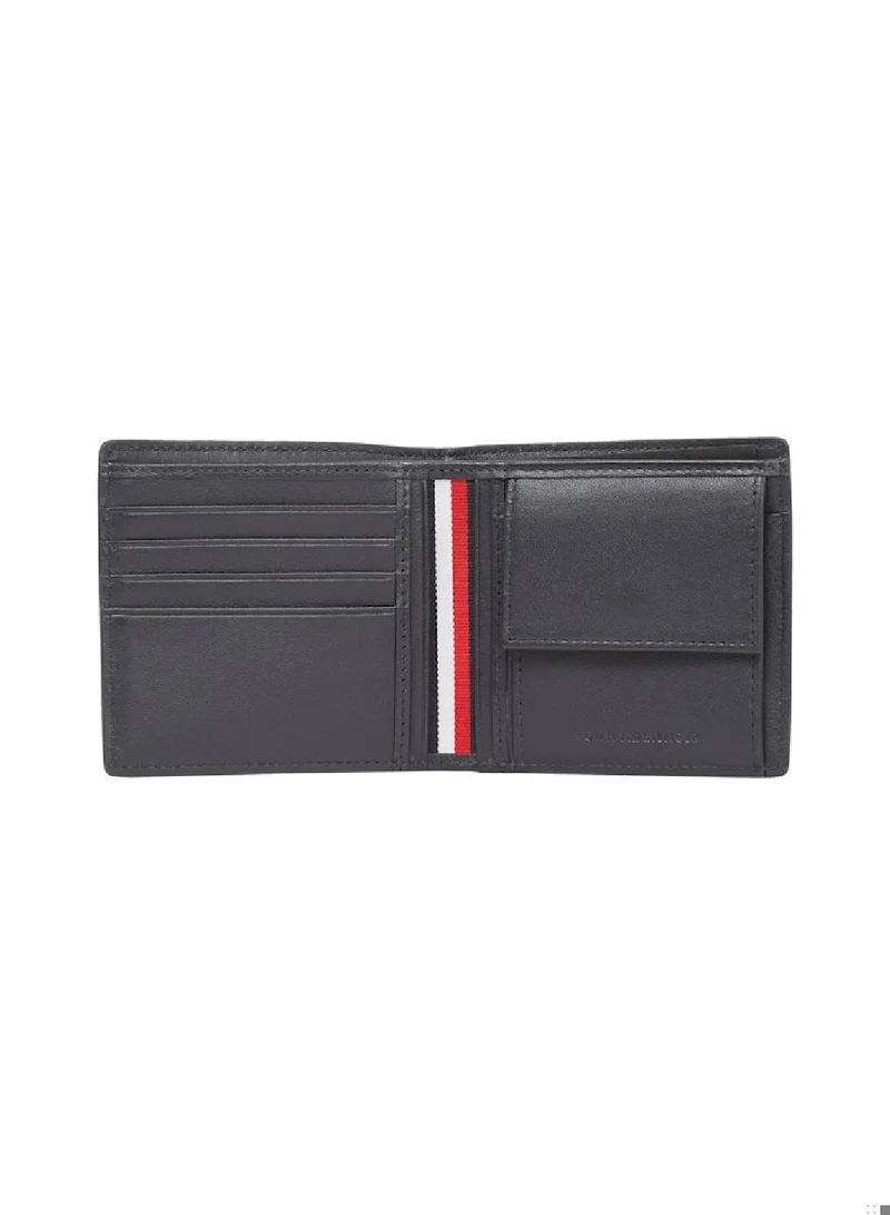 TOMMY HILFIGER Men's Corporate Bifold Wallet - Leather, Blue