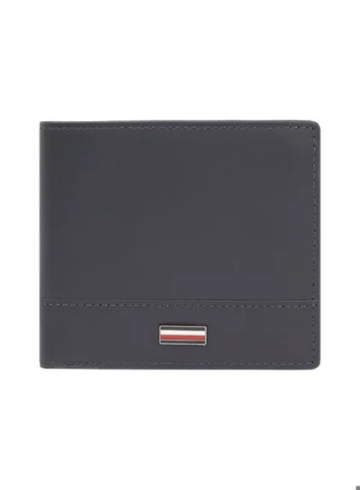 TOMMY HILFIGER Men's Corporate Bifold Wallet - Leather, Blue