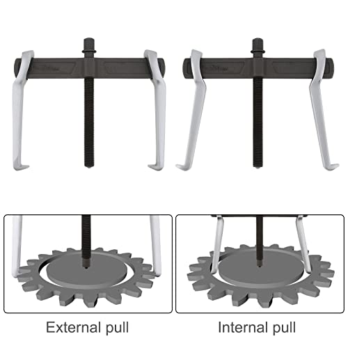 ChgImposs 8 Inch 2-Jaw Gear Puller, Adjustable Bearing Puller Gears, Reversible Removal Tool for External Internal Pulling, CR-V Two Claws Puller Tool for Removal of Pulleys Flywheels Bearings Gears - Image 4