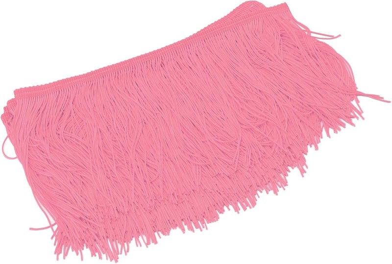 Fringed Tassel Table Skirt, Long Soft Brightly Colored Table Cloth for Party Decoration, DIY Craft Table Skirt with Hand - Cut Tassels for Baby Shower Birthday Holiday Home Festive (Pinkish) - Image 2