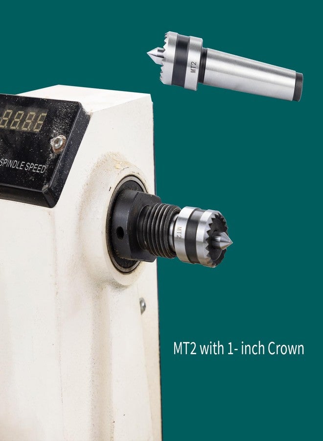 DEEFIINE MT2 Wood Lathe Drive Center with 1 inch Crown Wood Lathe Turning Tools Accessories - Image 3