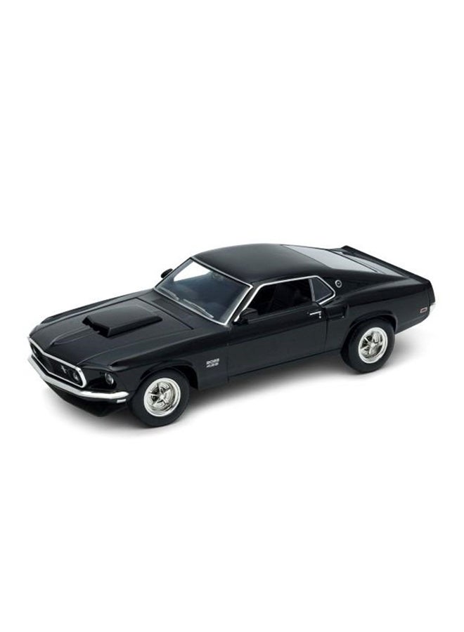 Welly Ford Mustang Boss 429 Diecast Model Car – 1:24 Scale Black Classic Muscle Car Replica – Die-Cast Toy Car for Kids & Collectors - Image 2