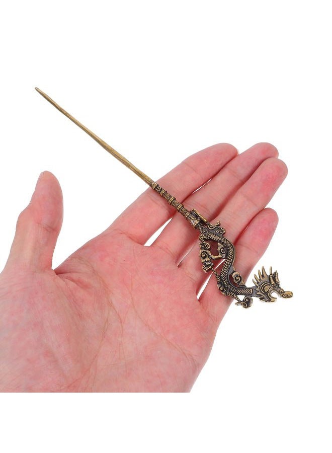 Exceart Metal Hair Stick Retro Vintage Dragon Hair Pins Copper Decorative Party Costume Hair Accessories for Ladies Women - Image 4