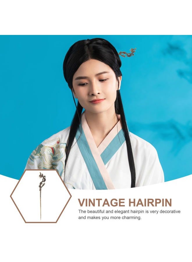 Exceart Metal Hair Stick Retro Vintage Dragon Hair Pins Copper Decorative Party Costume Hair Accessories for Ladies Women - Image 5
