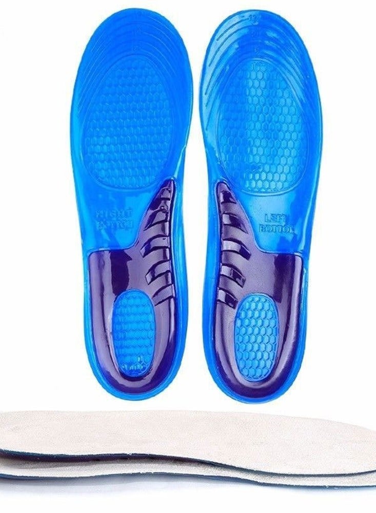 2pieces TPE Scalable Gel Soft Sport Insoles For Women And Men Massaging Daily Comfortbale Insole 32cm  - Image 1