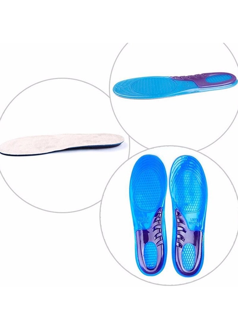 2pieces TPE Scalable Gel Soft Sport Insoles For Women And Men Massaging Daily Comfortbale Insole 32cm  - Image 2