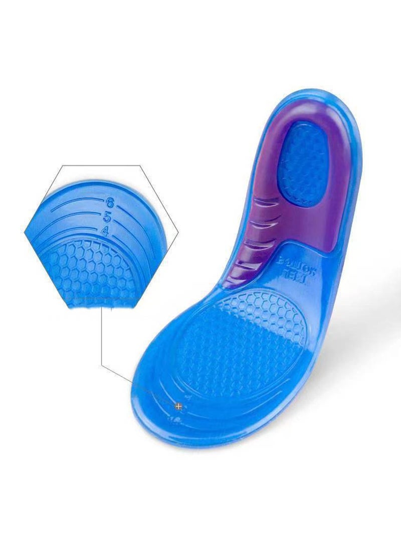 2pieces TPE Scalable Gel Soft Sport Insoles For Women And Men Massaging Daily Comfortbale Insole 32cm  - Image 3