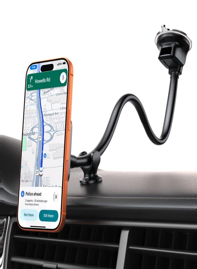 1Zero Upgraded Magnetic Car Phone Mount for MagSafe, 14-Inch Long Arm Extension with Strong Suction Cup Truck Phone Holder, Windshield Mount Compatible with iPhone 17 16 15 14 13 12 Pro Max Air - Image 1