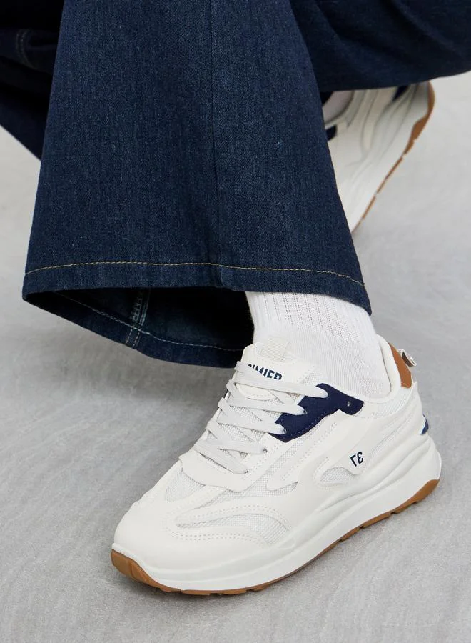 Styli Styli Panelled Lace up Sneakers