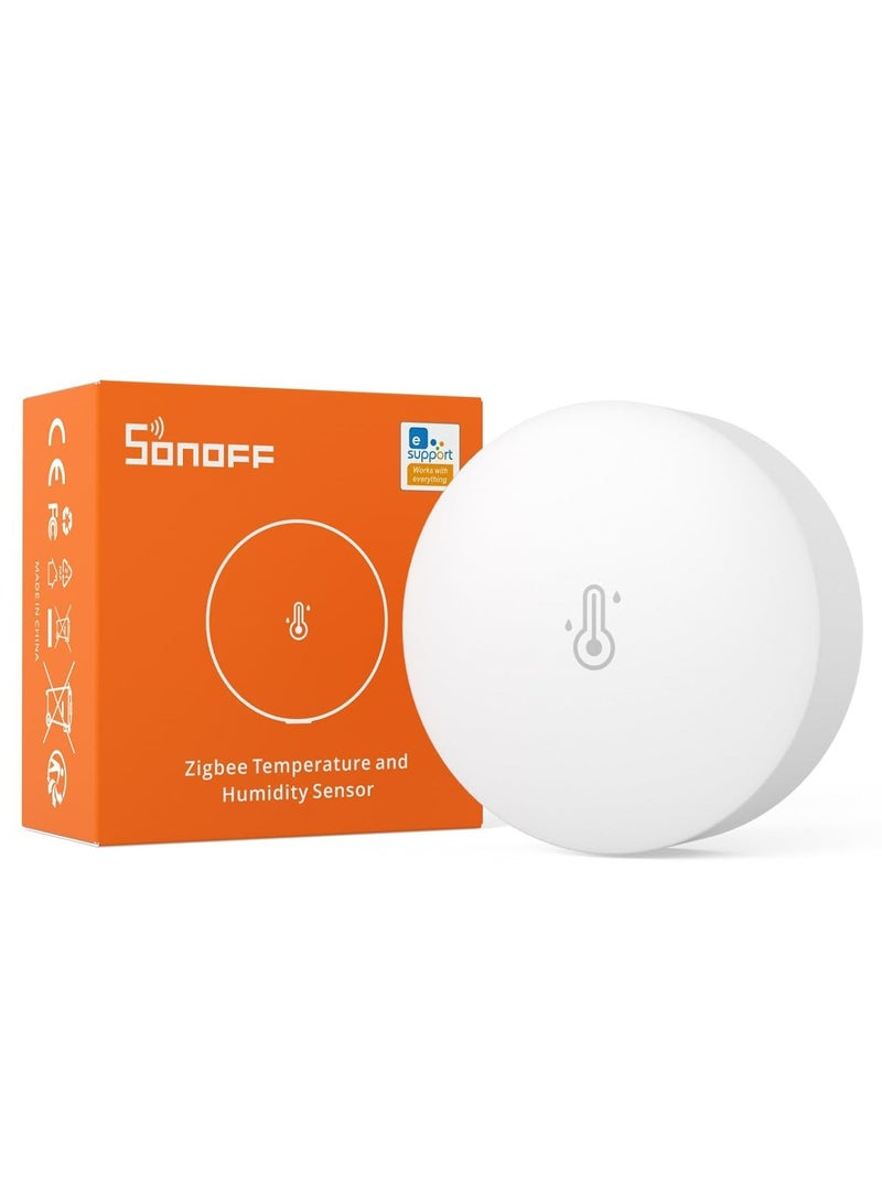SONOFF SONOFF SNZB-02P Zigbee Temperature Humidity Sensor, Indoor Thermometer Hygrometer with Alert, Works with Alexa & Google Home for Remote Monitoring and Home Automation, ZigBee Hub Required - Image 1