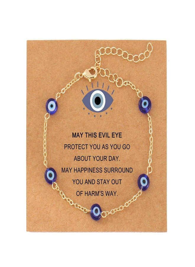 AULSIEY Evil Eye Bracelets for Women, Evil Eye Jewelry Anklet Beaded Bracelet, Wish Protection Bracelet for Women, Chakra Tiger Eye Protection Link Bracelets - Style 17 - Image 1