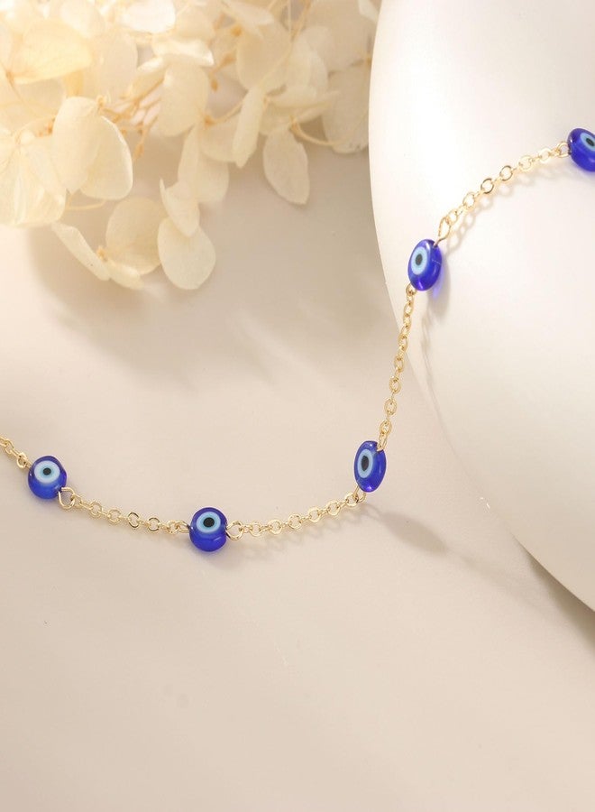 AULSIEY Evil Eye Bracelets for Women, Evil Eye Jewelry Anklet Beaded Bracelet, Wish Protection Bracelet for Women, Chakra Tiger Eye Protection Link Bracelets - Style 17 - Image 4