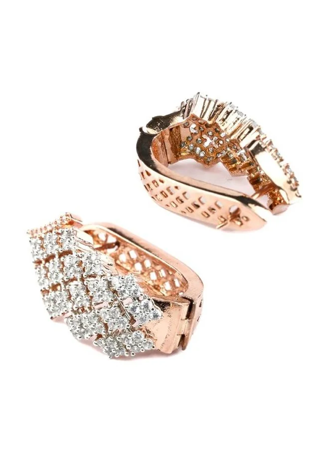 Priyaasi Lever Back Women Brass Earrings with pattern and secured with Lever Back closure and styled in ideal for Western moments — exude elegance in every glance.