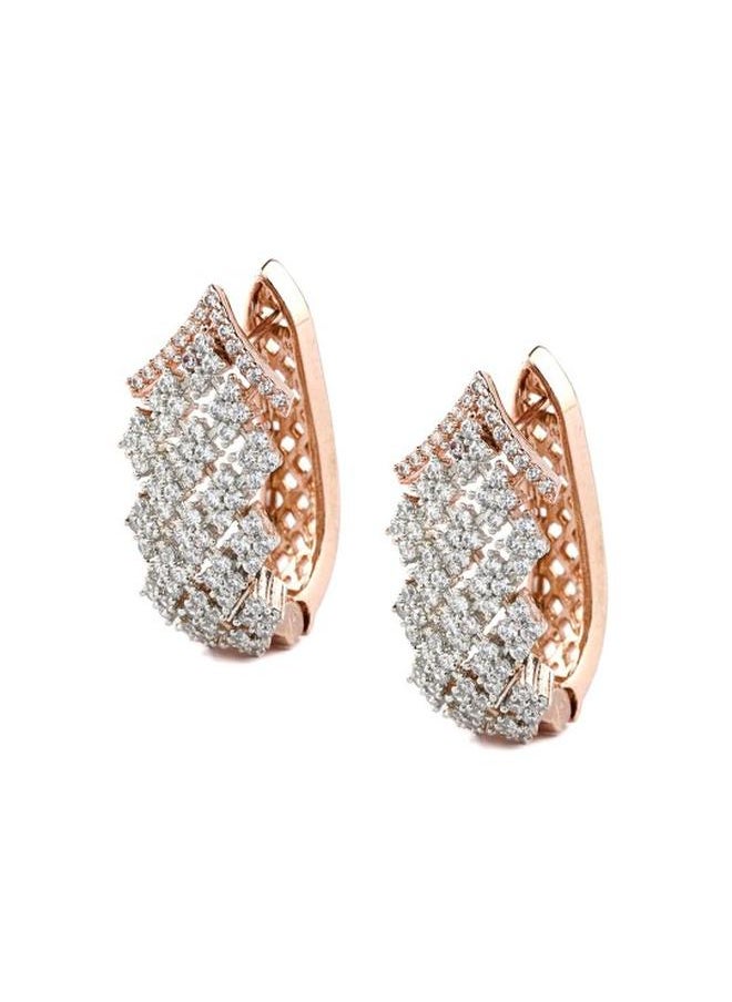 Priyaasi Lever Back Women Brass Earrings with pattern and secured with Lever Back closure and styled in ideal for Western moments — exude elegance in every glance.  - Image 2