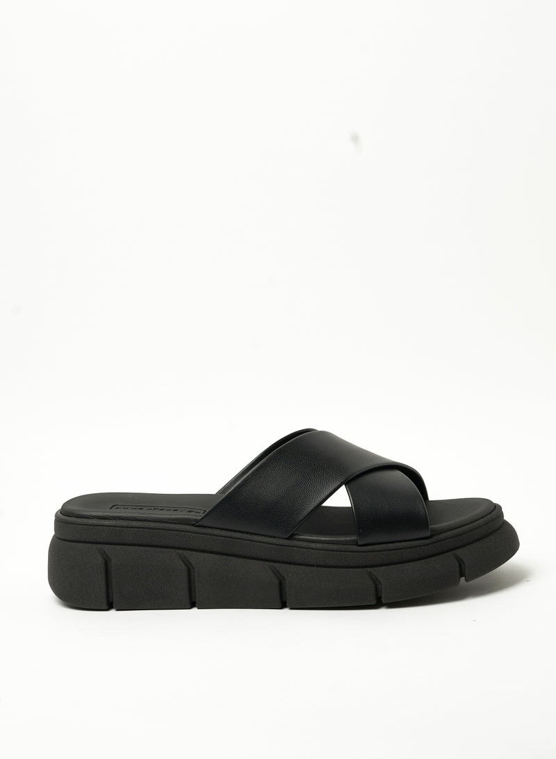 MOLECA Noemi Cross Strap Flat Sandals - Image 2