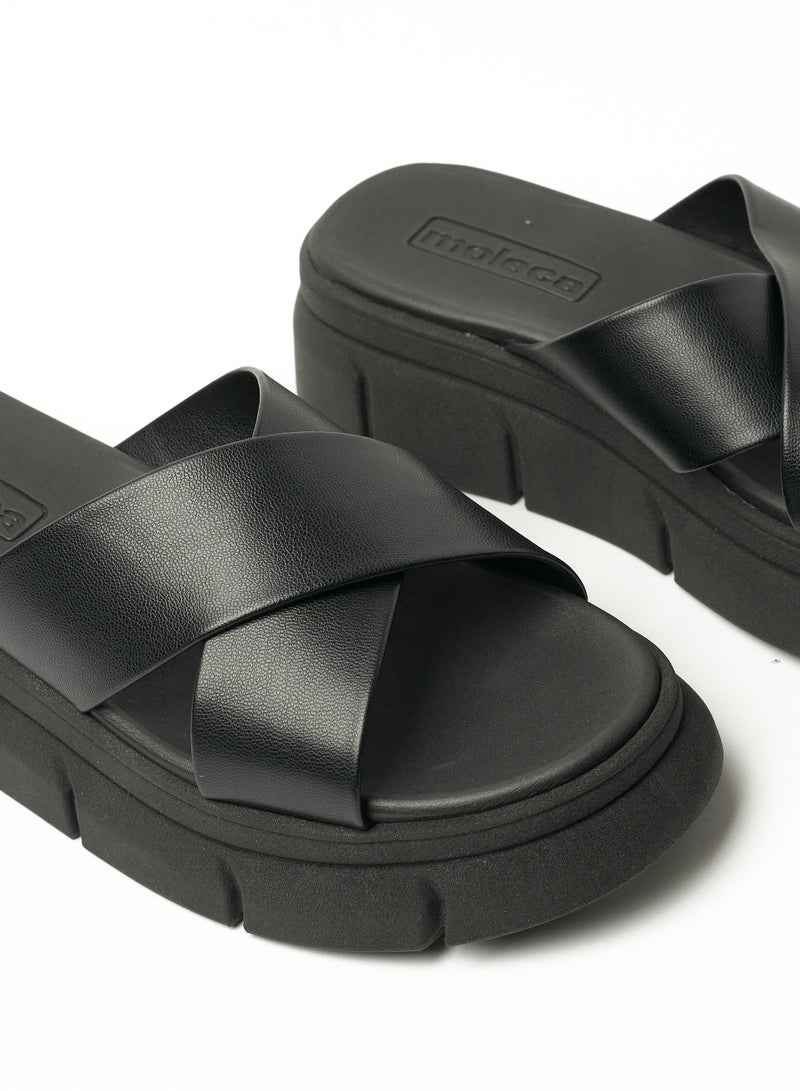 MOLECA Noemi Cross Strap Flat Sandals - Image 4