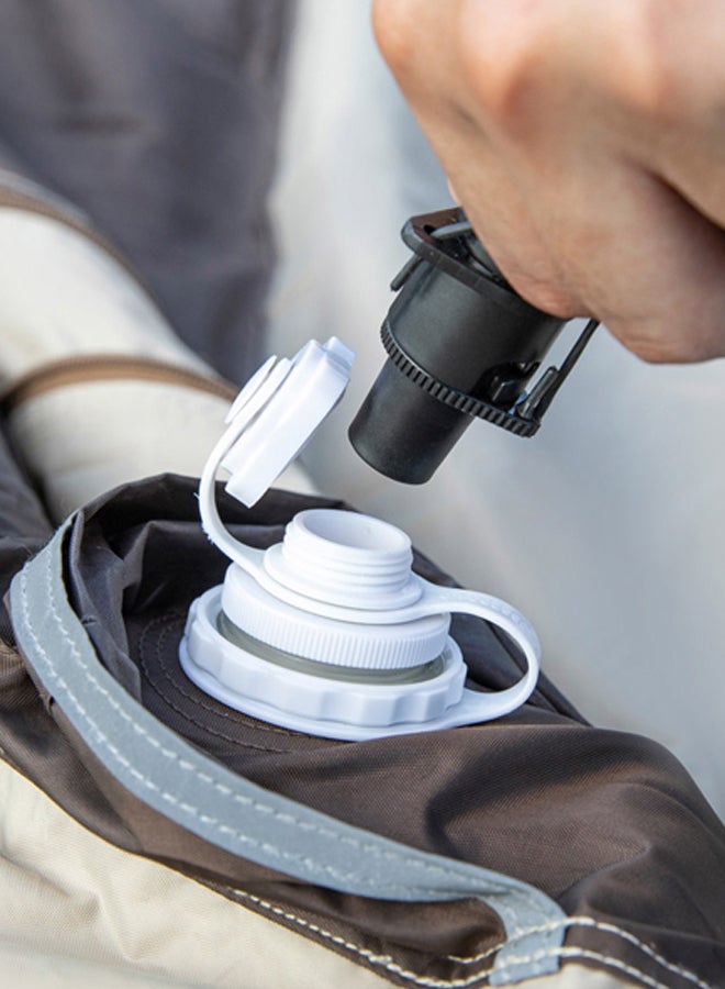 AL SANIDI خيمة قطنية هوائية للرحلات، خيمة قابلة للنفخ، بيج، حجم 380*320*220 سم - Image 3