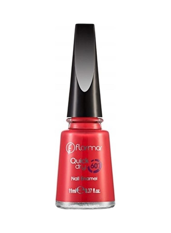 flormar Quick Dry Nail Enamel Bright Coral - Image 1