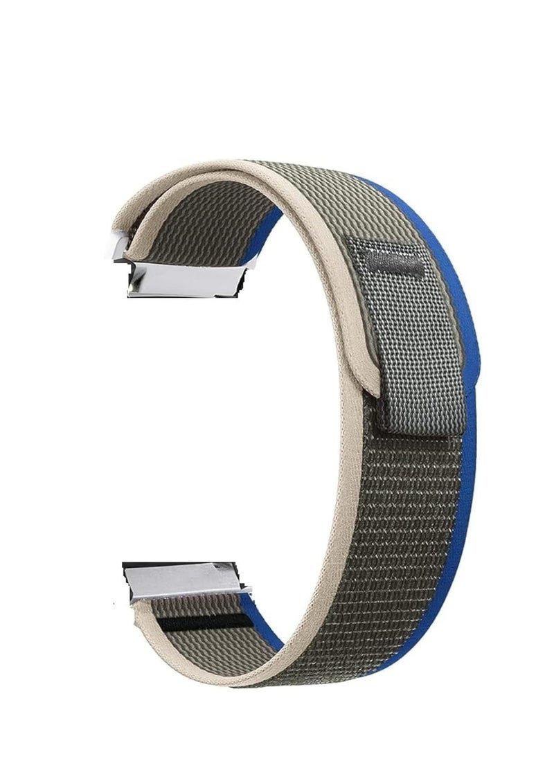 Generic - 20mm Strap for Samsung Galaxy Watch 5 Pro 45mm 4 Classic 46mm Nylon Band with Trail Loop Galaxy Watch 5 4 44mm 40mm Grey Blue Unisex - Image 1