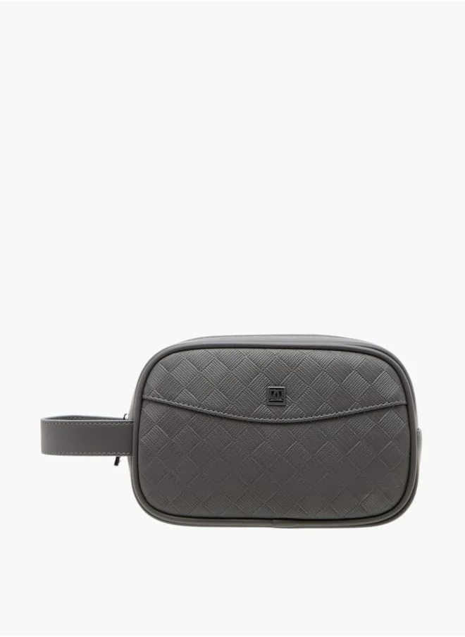 DUCHINI Textured Pouch with Zip Closure