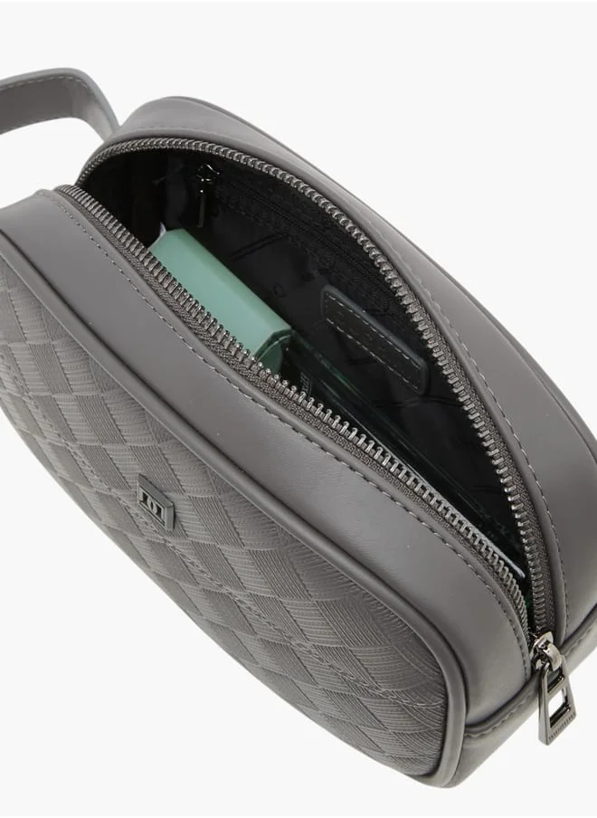 DUCHINI Textured Pouch with Zip Closure