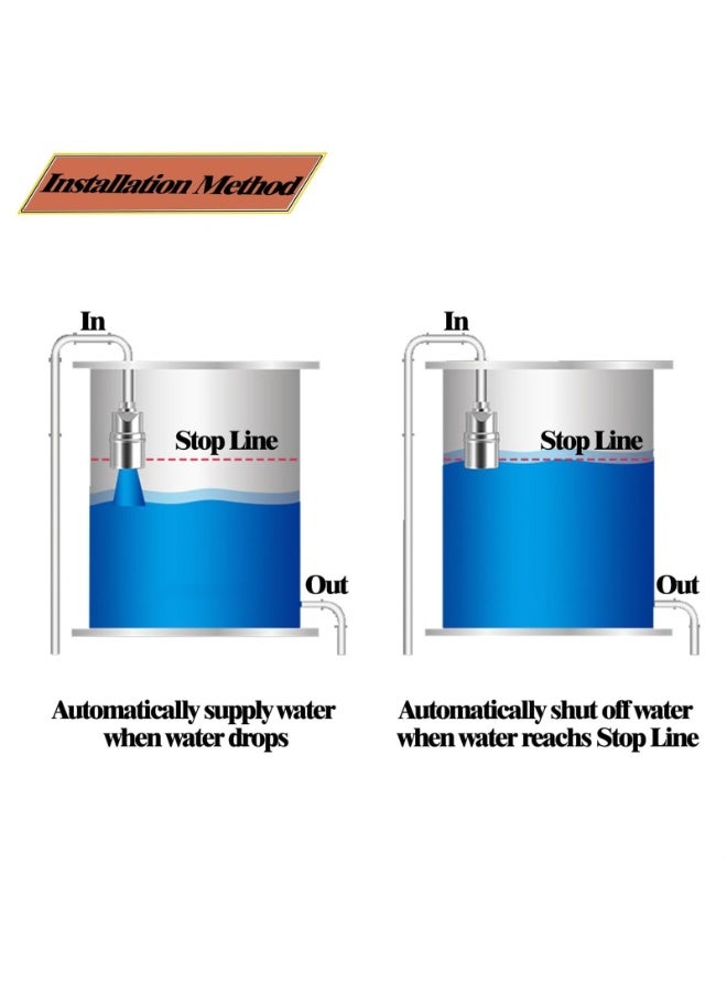 1/2'' Automatic Water Level Control Valve Auto Shut Off Ball Mini Float Valve 304 Stainless Steel Float Valve  - Image 5
