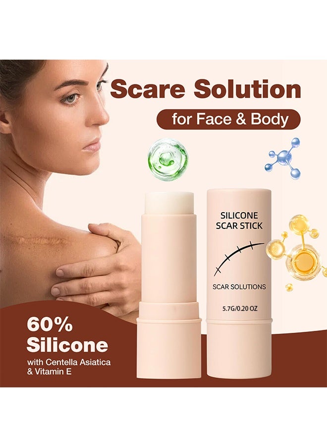 HY Silicone Scar Stick, 60% Silicone Scar Solutions for Face and Body, with Centella Asiatica & Vitamin E, Soothing & Moisturizing Scar Treatment for Old & New Scars - Image 3