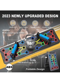 MAKS & CO. Push Up Board 9 in 1 Home Workout Equipment Multi-Functional Pushup Bar System Fitness Floor Chest Muscle Exercise Professional Equipment Burn Fat Strength Training Arm  - Image 4